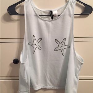 Light Blue Starfish Tank